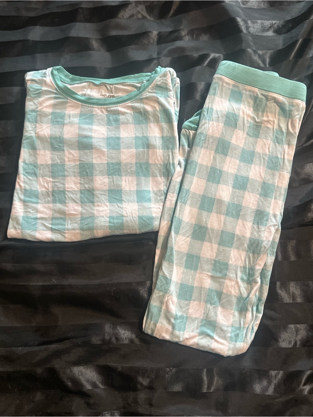 Little Sleepies Watercolour Gingham kids 9/10
